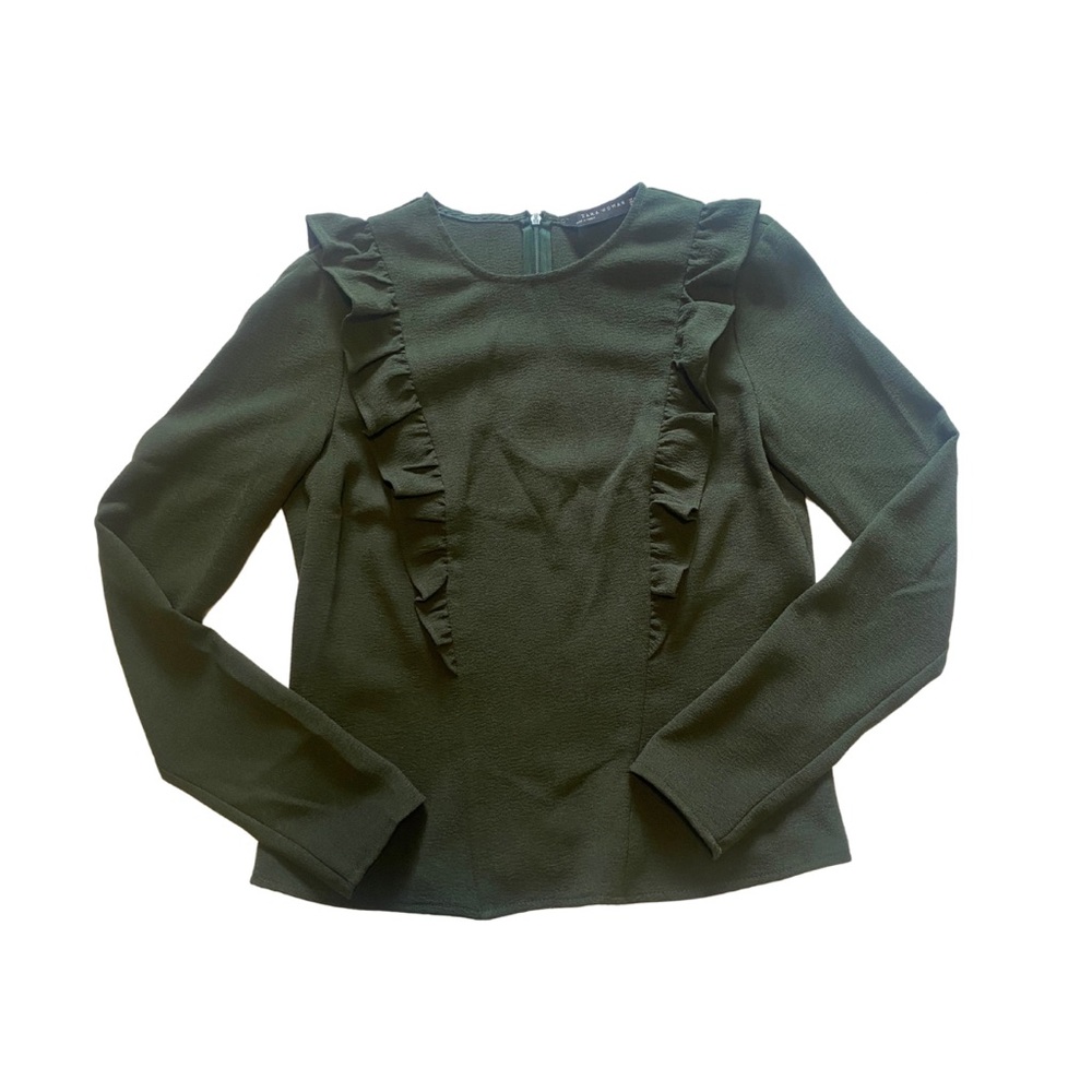 Elegant Green Ruffled Top